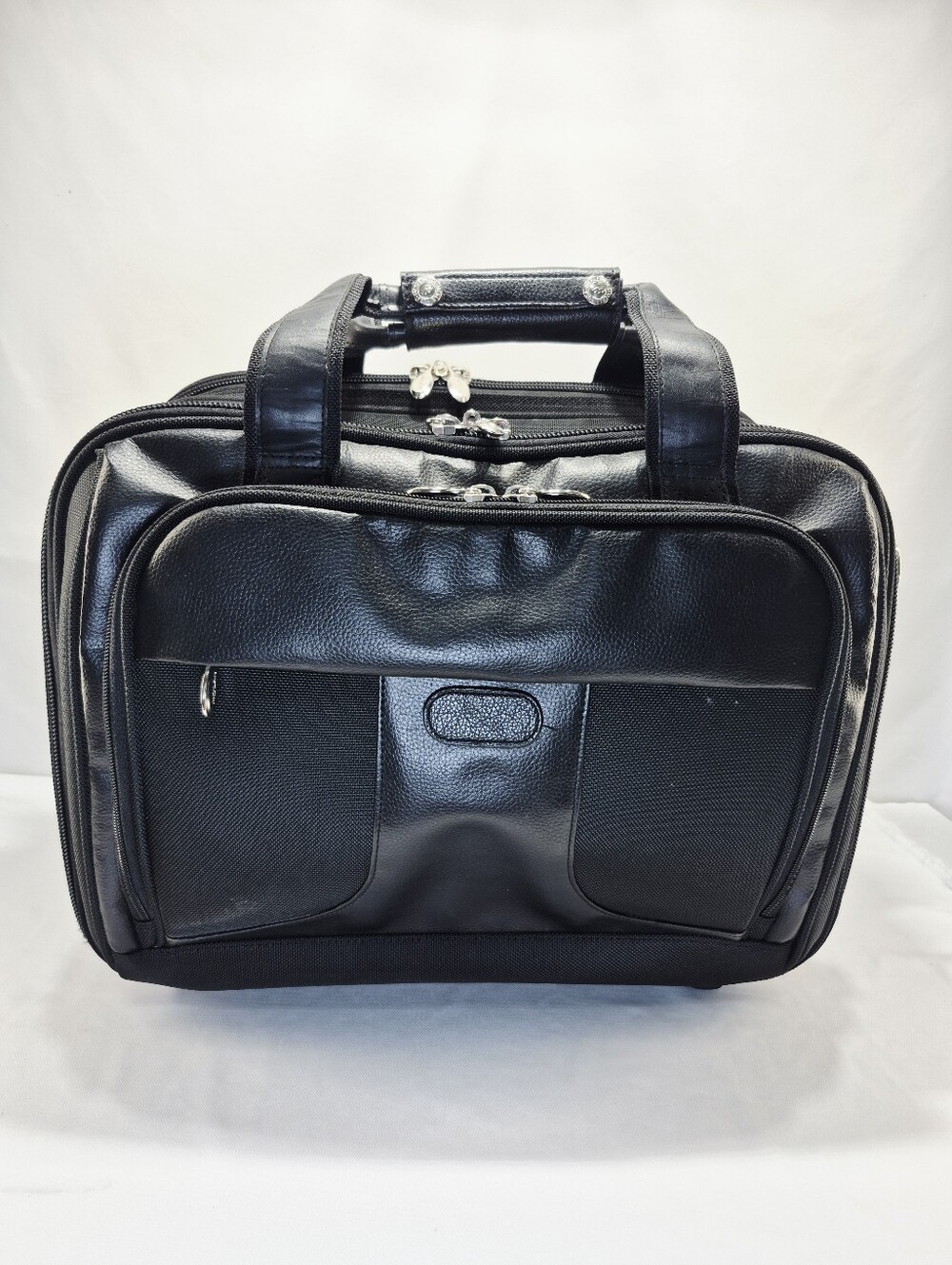 McKlein USA Chicago 15.6' Leather Patented Detachable Wheeled  Overnight Luggage